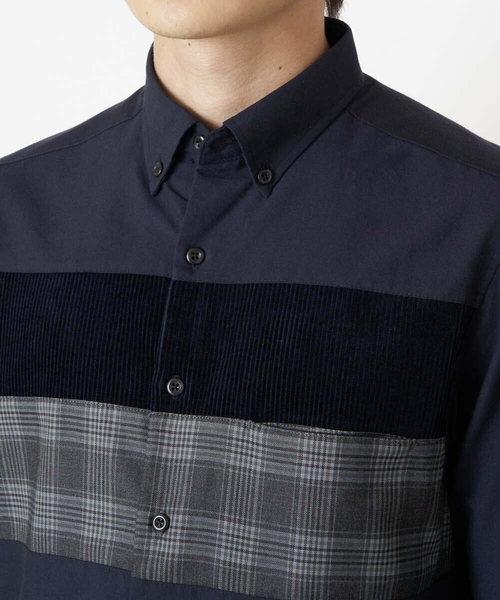 a.v.v（アーヴェヴェ）の「【S-XXL】パネル切り替えオックスシャツ（シャツ/ブラウス・メンズ・ホワイト/ネイビー・48/50/46/52/44）」の15枚目の写真