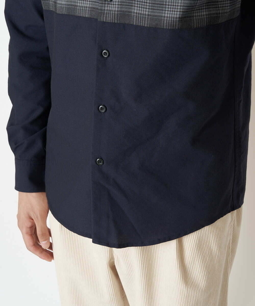 a.v.v（アーヴェヴェ）の「【S-XXL】パネル切り替えオックスシャツ（シャツ/ブラウス・メンズ・ホワイト/ネイビー・48/50/46/52/44）」の17枚目の写真