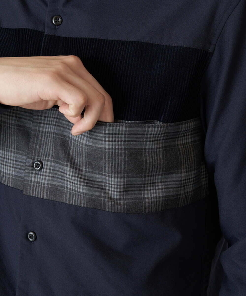 a.v.v（アーヴェヴェ）の「【S-XXL】パネル切り替えオックスシャツ（シャツ/ブラウス・メンズ・ホワイト/ネイビー・48/50/46/52/44）」の18枚目の写真