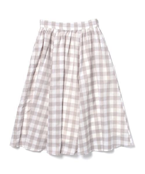 Ray BEAMS(レイビームス)の「Ray BEAMS / ギンガムギャザー フレアースカート(スカート・レディース・グレー/ブラック/ライトブルー・1/0)」の18枚目の写真