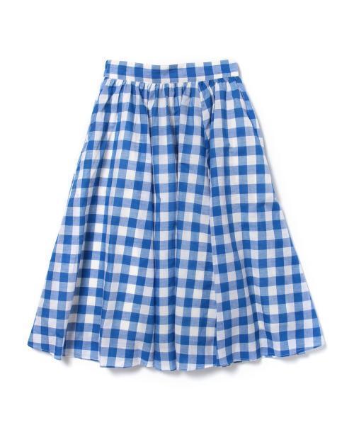 Ray BEAMS(レイビームス)の「Ray BEAMS / ギンガムギャザー フレアースカート(スカート・レディース・グレー/ブラック/ライトブルー・1/0)」の19枚目の写真