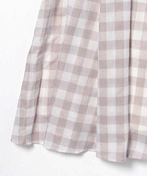 Ray BEAMS(レイビームス)の「Ray BEAMS / ギンガムギャザー フレアースカート(スカート・レディース・グレー/ブラック/ライトブルー・1/0)」の15枚目の写真