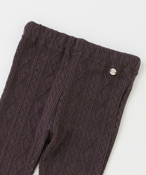 petit main（プティマイン）の「【シアバター】ジャガードレギンス（レギンス/スパッツ・キッズ・アイボリー/モカ/ライトピンク/チャコール/ブラック・80ｃｍ/100cm/90cm/130cm/120cm/110cm）」の8枚目の写真