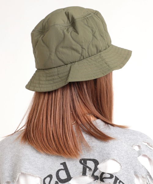 RNA（アールエヌエー）の「E4879 キルティングＨＡＴ（ハット・レディース・カーキ/ホワイト/ブラック・FREE）」の8枚目の写真