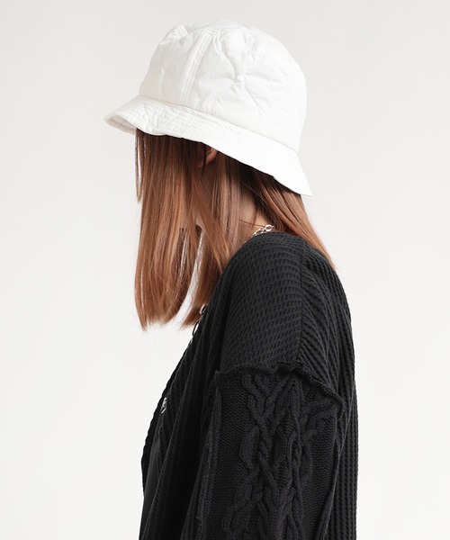 RNA（アールエヌエー）の「E4879 キルティングＨＡＴ（ハット・レディース・カーキ/ホワイト/ブラック・FREE）」の18枚目の写真