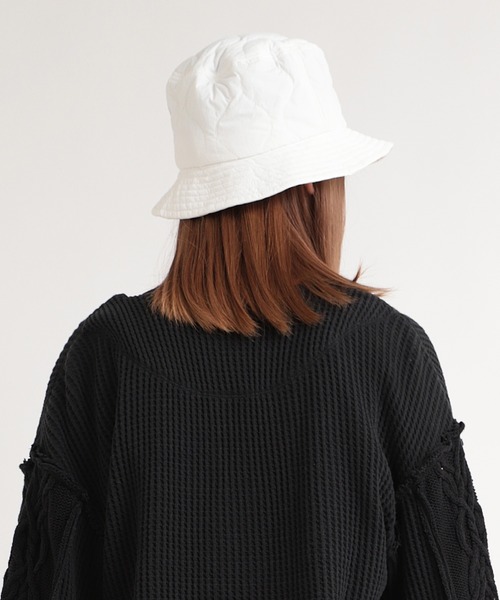 RNA（アールエヌエー）の「E4879 キルティングＨＡＴ（ハット・レディース・カーキ/ホワイト/ブラック・FREE）」の19枚目の写真