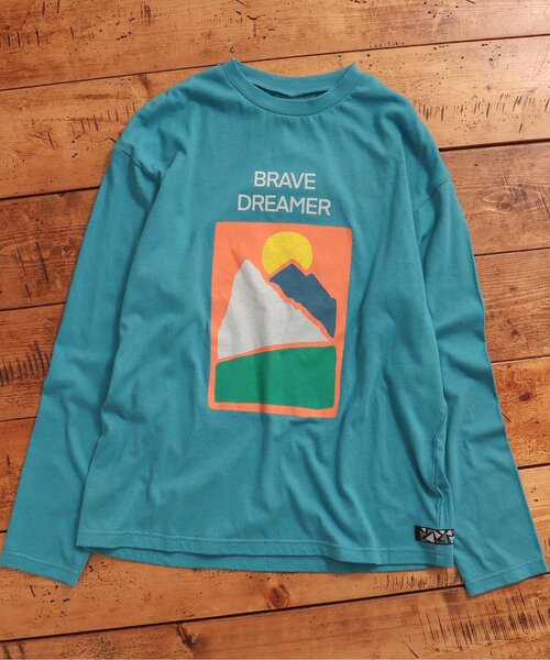 BREEZE by saori(ブリーズバイサオリ)の「WEB限定 プリントTシャツ(大人)【BREEZE by saori】(Tシャツ/カットソー・レディース・ブラック/ブルー/オレンジ・MEDIUM)」の2枚目の写真