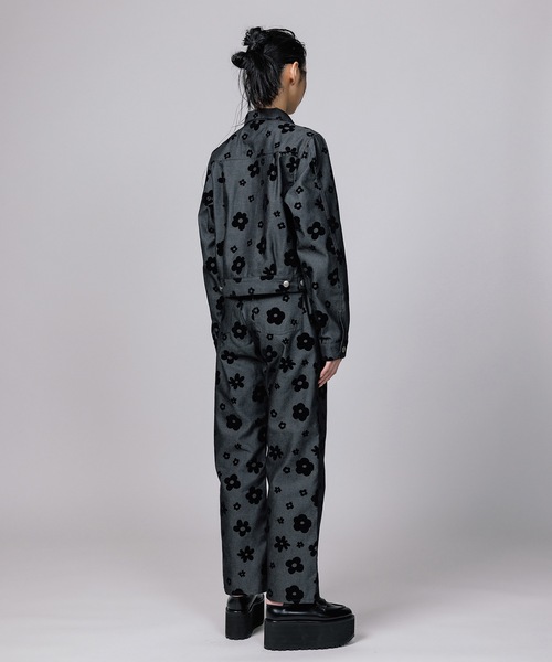 NON TOKYO（ノントーキョー）の「FLOKING FLOWER DENIM JACKET / NON-23S-0201（デニムジャケット・レディース・カーキ/ブラック/インディゴブルー・2/1）」の12枚目の写真