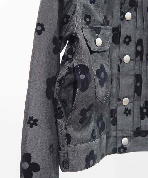NON TOKYO（ノントーキョー）の「FLOKING FLOWER DENIM JACKET / NON-23S-0201（デニムジャケット・レディース・カーキ/ブラック/インディゴブルー・2/1）」の19枚目の写真