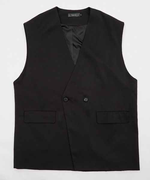 improves（インプローブス）の「【improves】ノーカラー ジレベスト（ベスト・メンズ・ブラック/チャコール・MEDIUM/LARGE）」の10枚目の写真