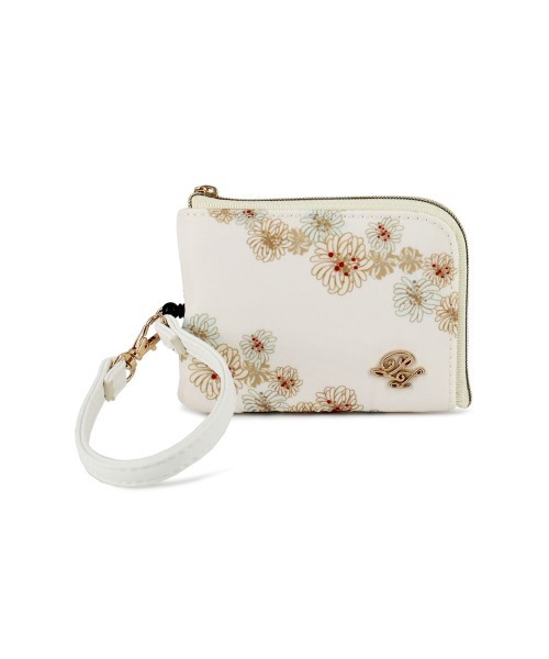 PAUL&JOE（ポールアンドジョー）の「【当店限定】PAUL & JOE ACCESSOIRES (ポール＆ジョーアクセソワ) パスコインケース クリザンテームプリント PJA-W761 ポールアンドジョー EC限定（パスケース・レディース・ネイビー/ピンク/アイボリー・FREE）」の4枚目の写真