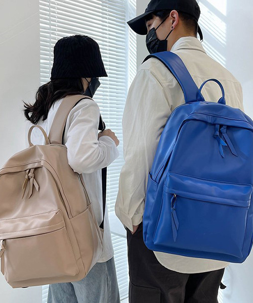 c.u.l（シーユーエル）の「ユニセックス PUレザー大容量シンプルリュック バックパック cula489（バックパック/リュック・レディース・ベージュ/ブラウン/ブラック/ブルー・FREE）」の10枚目の写真