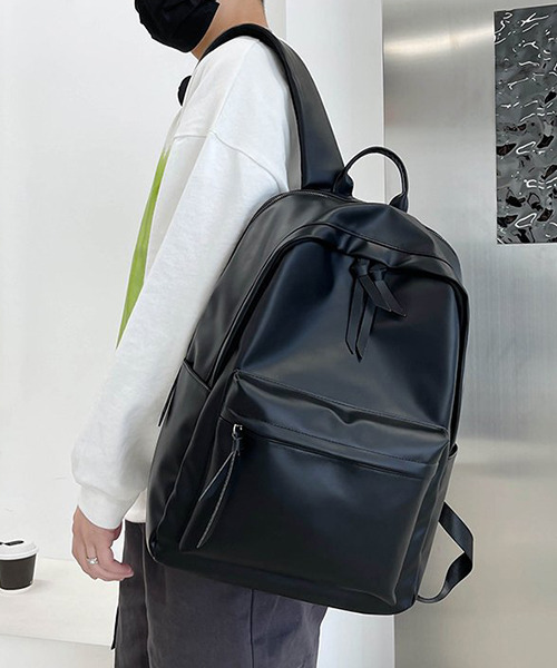 c.u.l（シーユーエル）の「ユニセックス PUレザー大容量シンプルリュック バックパック cula489（バックパック/リュック・レディース・ベージュ/ブラウン/ブラック/ブルー・FREE）」の14枚目の写真
