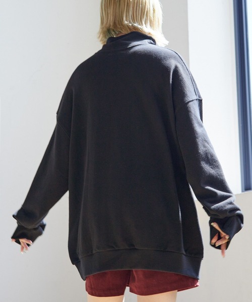 PBLIM（ページボーイリム）の「PAGEBOYLIM/ロゴシシュウジップスウェット（スウェット・レディース・クリーム/マスタード/ブラック・MEDIUM/LARGE）」の5枚目の写真