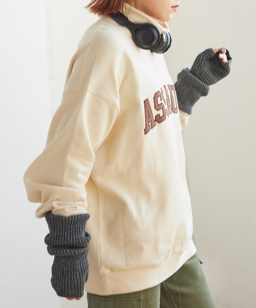 PBLIM（ページボーイリム）の「PAGEBOYLIM/ロゴシシュウジップスウェット（スウェット・レディース・クリーム/マスタード/ブラック・MEDIUM/LARGE）」の9枚目の写真