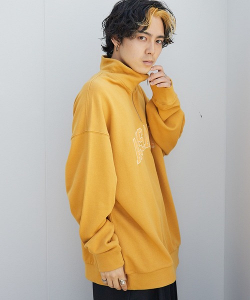 PBLIM（ページボーイリム）の「PAGEBOYLIM/ロゴシシュウジップスウェット（スウェット・レディース・クリーム/マスタード/ブラック・MEDIUM/LARGE）」の15枚目の写真