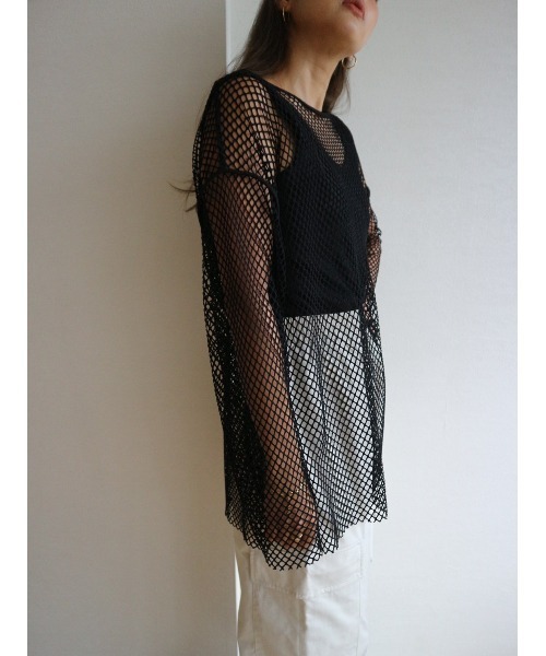 TRUNC(トランクエイティーエイト)の「Piping Mesh Pullover(その他トップス・レディース・ブラック/カーキ・FREE)」の6枚目の写真