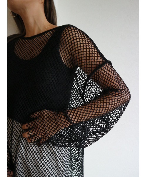 TRUNC(トランクエイティーエイト)の「Piping Mesh Pullover(その他トップス・レディース・ブラック/カーキ・FREE)」の15枚目の写真