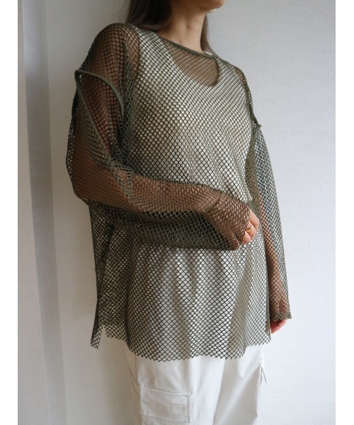 TRUNC(トランクエイティーエイト)の「Piping Mesh Pullover(その他トップス・レディース・ブラック/カーキ・FREE)」の19枚目の写真