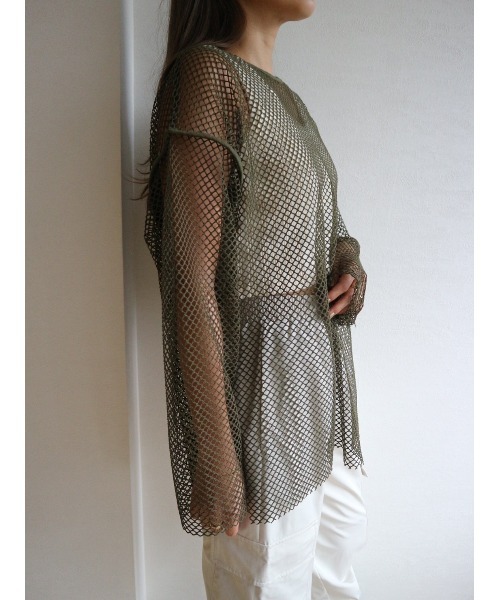 TRUNC(トランクエイティーエイト)の「Piping Mesh Pullover(その他トップス・レディース・ブラック/カーキ・FREE)」の10枚目の写真