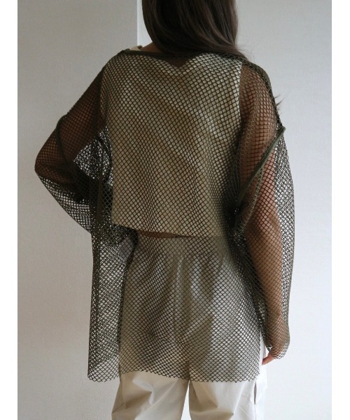 TRUNC(トランクエイティーエイト)の「Piping Mesh Pullover(その他トップス・レディース・ブラック/カーキ・FREE)」の13枚目の写真