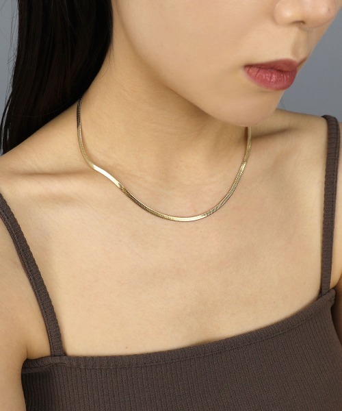 セール】【金属アレルギー対応】 スネークチェーン ネックレス 3mm