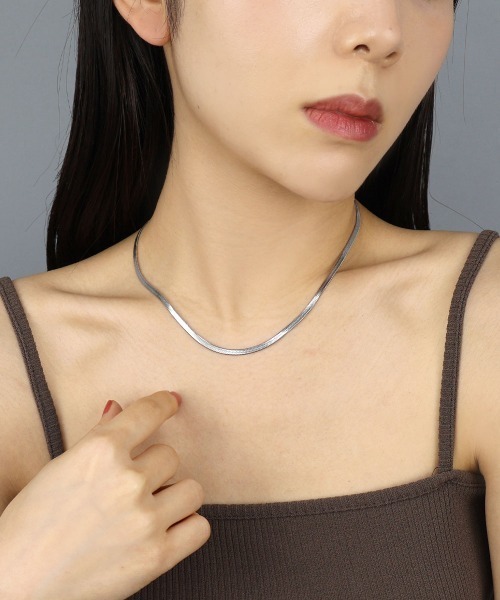 セール】【金属アレルギー対応】 スネークチェーン ネックレス 3mm