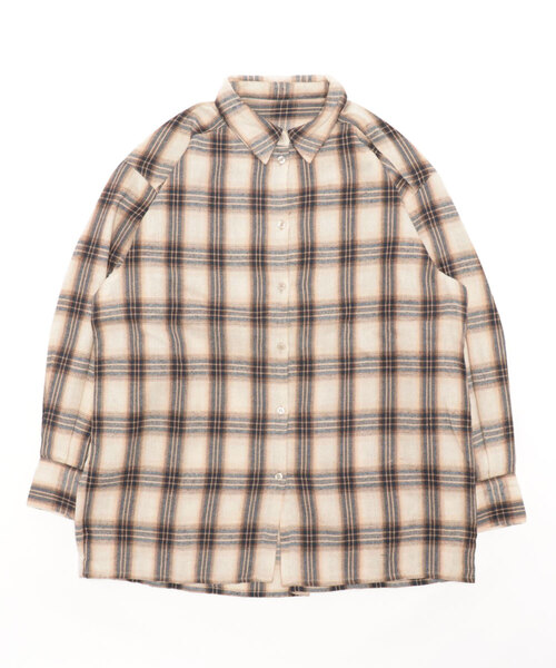 STYLEBLOCK(スタイルブロック)の「ビエラ先染めチェックシャツ(シャツ/ブラウス・レディース・ネイビー/ブラック/ベージュ・M)」の3枚目の写真
