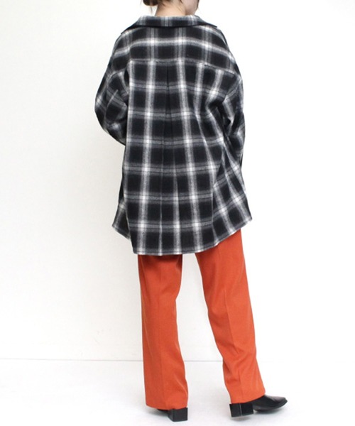 STYLEBLOCK(スタイルブロック)の「ビエラ先染めチェックシャツ(シャツ/ブラウス・レディース・ネイビー/ブラック/ベージュ・M)」の6枚目の写真
