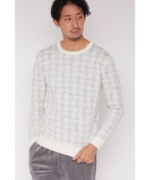 HIGH STREET∴フェード千鳥クルーネックニット