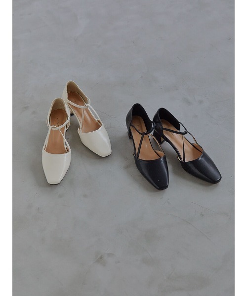 Ayla(アイラ)の「cross strap pumps(パンプス・レディース・ブラック/アイボリー・23.0cm/23.5cm/24.0cm/24.5cm/25.0cm)」の20枚目の写真
