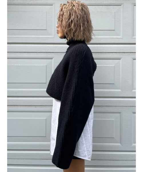 EGOIST（エゴイスト）の「2WAYクロスニットトップス（ニット/セーター・レディース・ブラック/パープル/ブラウン・FREE）」の11枚目の写真