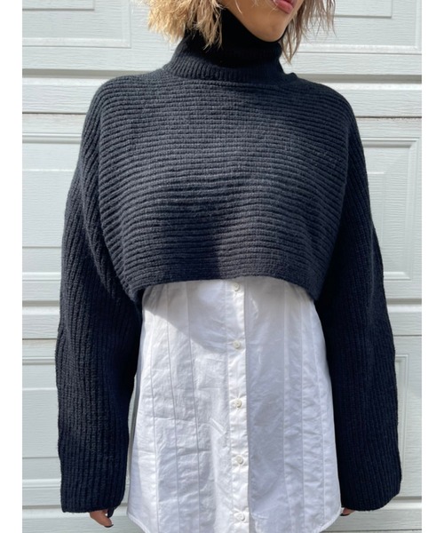 EGOIST（エゴイスト）の「2WAYクロスニットトップス（ニット/セーター・レディース・ブラック/パープル/ブラウン・FREE）」の13枚目の写真