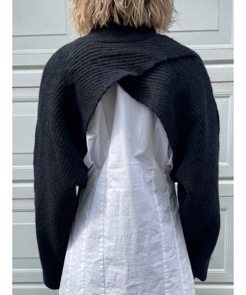 EGOIST（エゴイスト）の「2WAYクロスニットトップス（ニット/セーター・レディース・ブラック/パープル/ブラウン・FREE）」の14枚目の写真