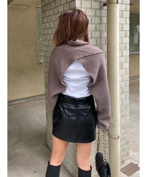 EGOIST（エゴイスト）の「2WAYクロスニットトップス（ニット/セーター・レディース・ブラック/パープル/ブラウン・FREE）」の20枚目の写真