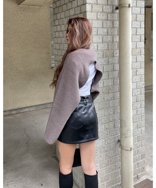 EGOIST（エゴイスト）の「2WAYクロスニットトップス（ニット/セーター・レディース・ブラック/パープル/ブラウン・FREE）」の18枚目の写真