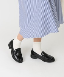 通学/通勤におすすめ☆約3cmヒールのクッションやわらかローファー