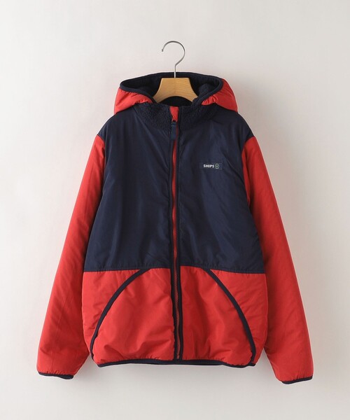 SHIPS（シップス）の「SHIPS KIDS:145～160cm / ＜撥水/手洗い可能＞ボア リバーシブル フード ジャケット（その他アウター・キッズ・ネイビー/キャメル・S/145/M/160）」の9枚目の写真
