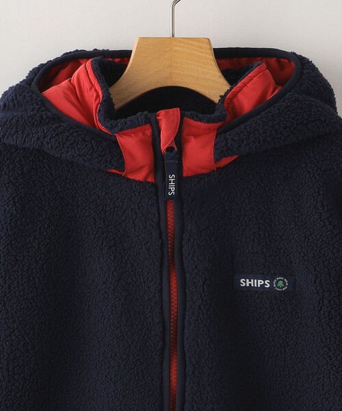 SHIPS（シップス）の「SHIPS KIDS:145～160cm / ＜撥水/手洗い可能＞ボア リバーシブル フード ジャケット（その他アウター・キッズ・ネイビー/キャメル・S/145/M/160）」の11枚目の写真
