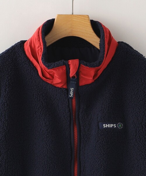 SHIPS（シップス）の「SHIPS KIDS:145～160cm / ＜撥水/手洗い可能＞ボア リバーシブル フード ジャケット（その他アウター・キッズ・ネイビー/キャメル・S/145/M/160）」の12枚目の写真