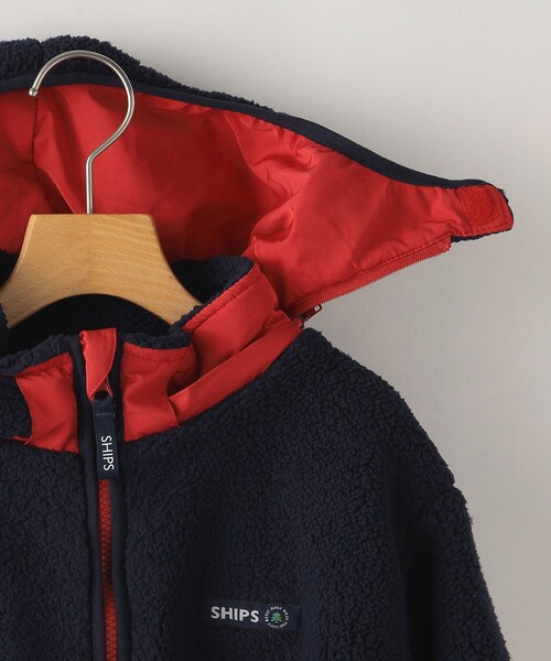 SHIPS（シップス）の「SHIPS KIDS:145～160cm / ＜撥水/手洗い可能＞ボア リバーシブル フード ジャケット（その他アウター・キッズ・ネイビー/キャメル・S/145/M/160）」の13枚目の写真