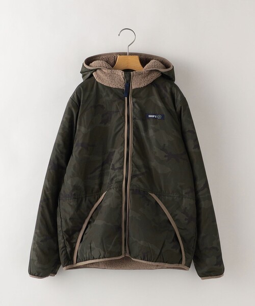 SHIPS（シップス）の「SHIPS KIDS:145～160cm / ＜撥水/手洗い可能＞ボア リバーシブル フード ジャケット（その他アウター・キッズ・ネイビー/キャメル・S/145/M/160）」の5枚目の写真