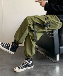 ARULE | 『ARULE/アルール』サイドベルト×チェーン付きジョガーカーゴパンツ【Y】【CN】(カーゴパンツ)