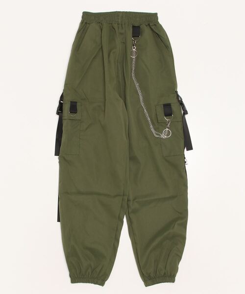 ARULE（アルール）の「『ARULE/アルール』サイドベルト×チェーン付きジョガーカーゴパンツ【Y】【CN】（カーゴパンツ・メンズ・カーキ/ブラック・L/XL）」の12枚目の写真