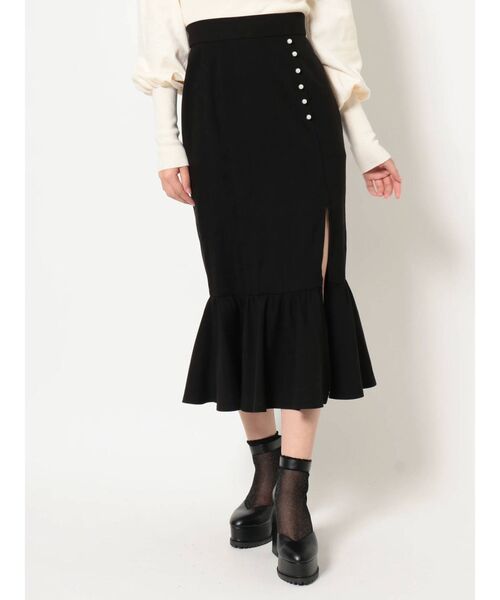 EATME(イートミー)の「フェイクパールボタンマーメイドスカート(スカート・レディース・その他1/ピンク/ブラック・SMALL/MEDIUM)」の18枚目の写真