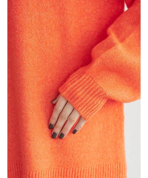 Green Parks(グリーンパークス)の「着心地スリットニットプルオーバー(ニット/セーター・レディース・ブラウン/アイボリー/オレンジ・FREE)」の16枚目の写真