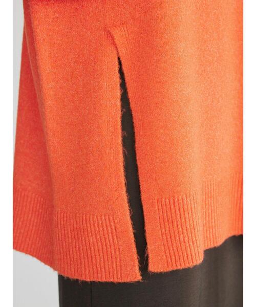 Green Parks(グリーンパークス)の「着心地スリットニットプルオーバー(ニット/セーター・レディース・ブラウン/アイボリー/オレンジ・FREE)」の17枚目の写真