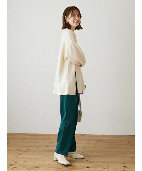 Green Parks(グリーンパークス)の「着心地スリットニットプルオーバー(ニット/セーター・レディース・ブラウン/アイボリー/オレンジ・FREE)」の19枚目の写真