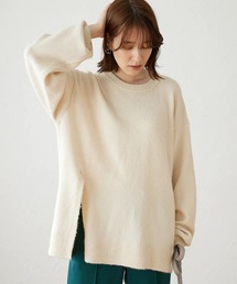 着心地スリットニットプルオーバー