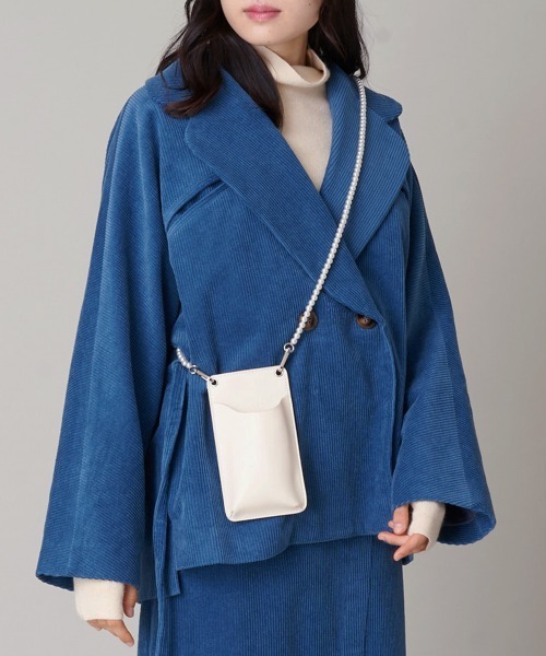 A de a.v.v(アードアー・ヴェ・ヴェ)の「パールモバイルフォルダー(スマホグッズ・レディース・ピンク/アイボリー/ブラック・FREE)」の2枚目の写真